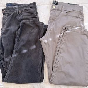 2 pair men’s size 38x30 casual pants. 1 pair Tommy Hilfiger, 1 pair Lucky Brand